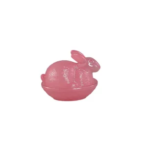 PTMD - Yiana Light Pink glass rabbit shaped storage box