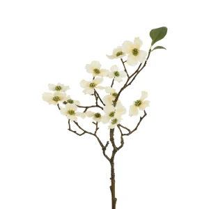 Kunst bloem Cornus S crème - L10B10H41CM