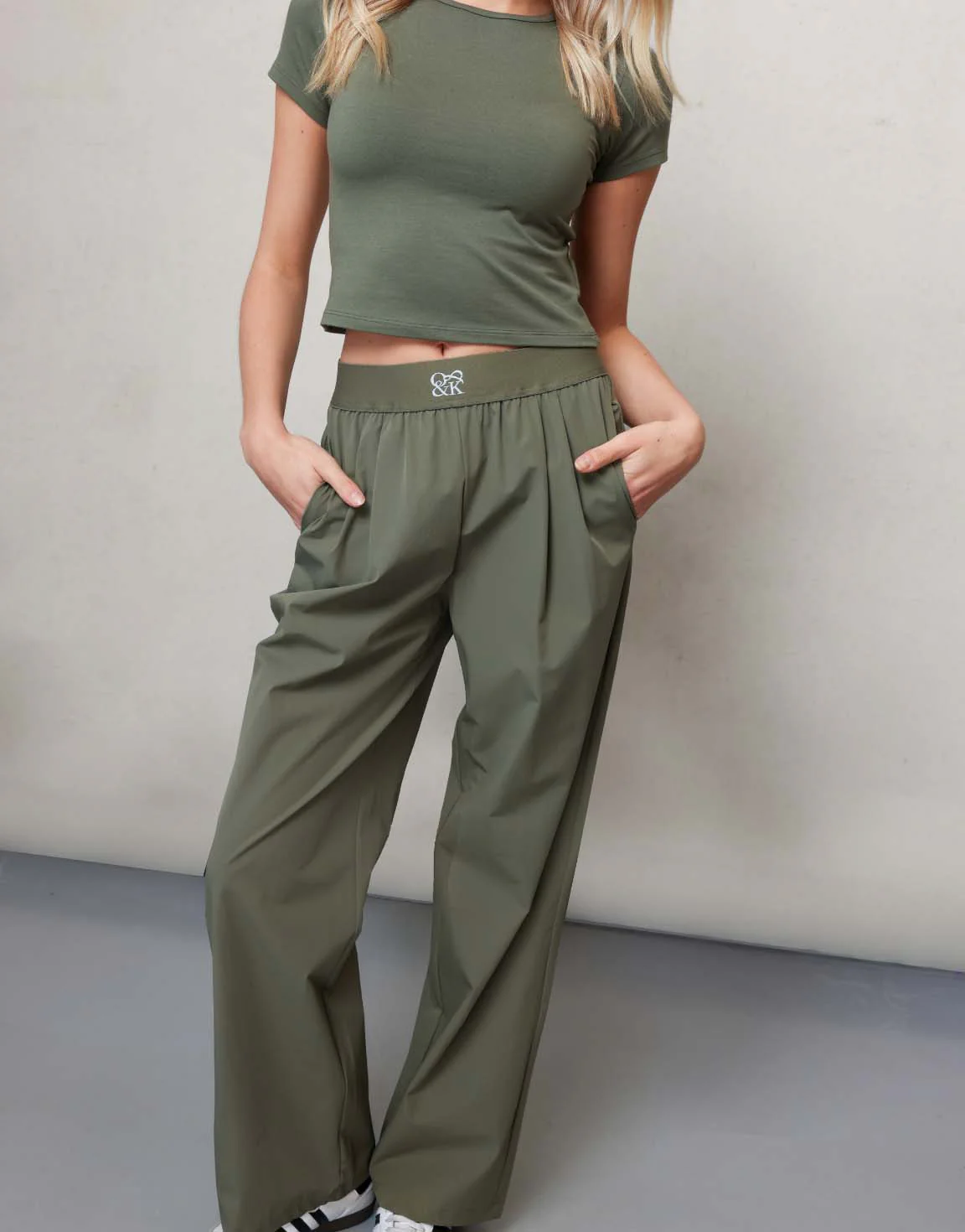 Army Groene O&K Elastische Wijde Pijpen - Broek - Afbeelding 8