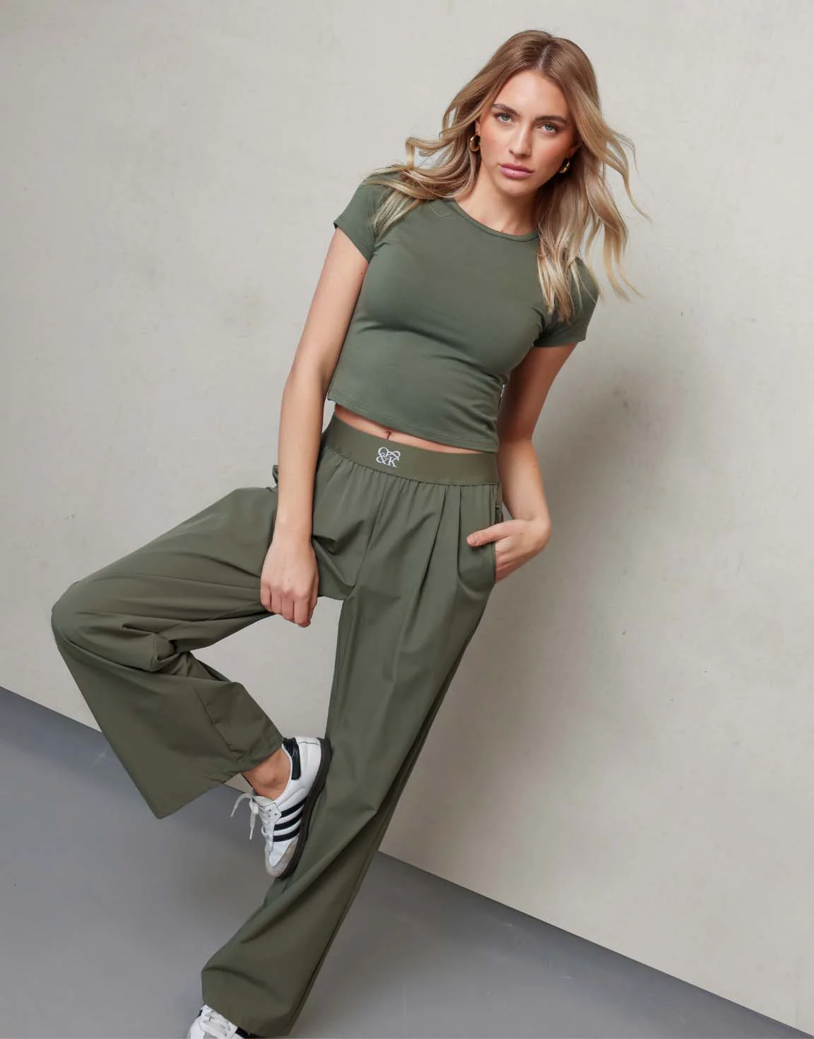 Army Groene O&K Elastische Wijde Pijpen - Broek - Afbeelding 7