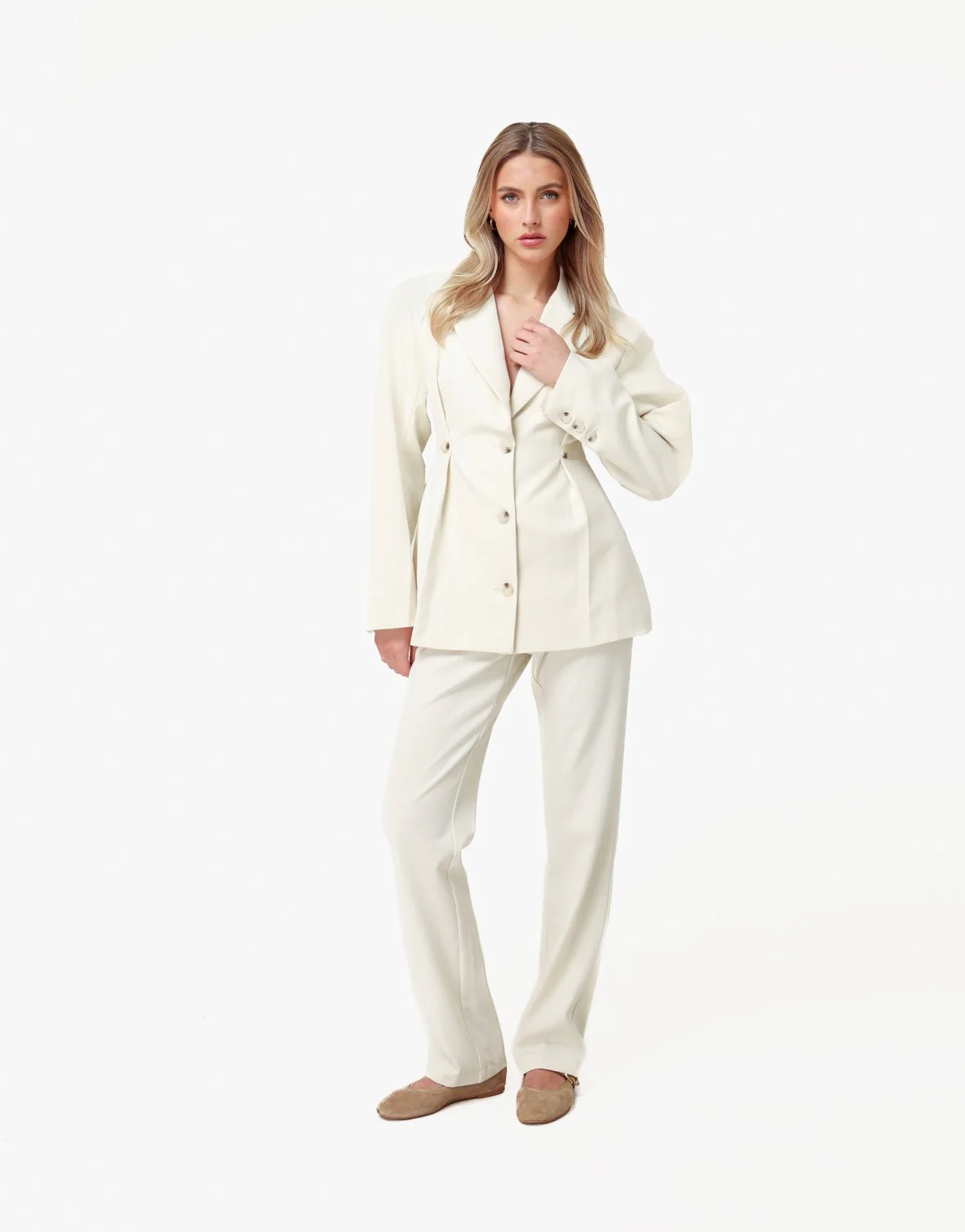 Beige Lange Fitted Classic - Pantalon - Afbeelding 4