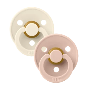 BiBs Fopspeen Anatomisch Ivory / Blush 6-18 Mnd 2 Stuks