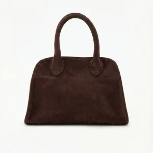 Donkerbruine Suede - Handtas