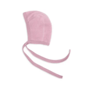 Fleece strikmutsje rose