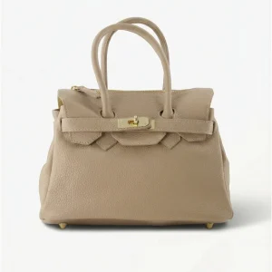 Taupe Middel Gouden Details - Tas