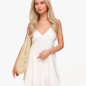 Witte Basic Linnen - Jurk