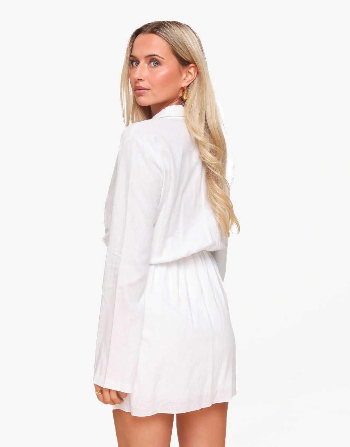Witte Linnen LS - Jurk - Afbeelding 4