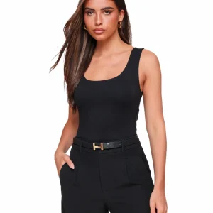 Zwarte Omkeerbare Mouwloze Basic - Top